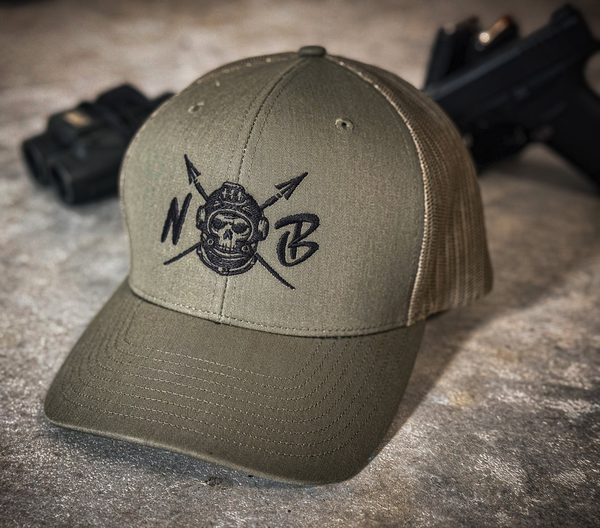Hardhat Bastard Trucker Hat - Green