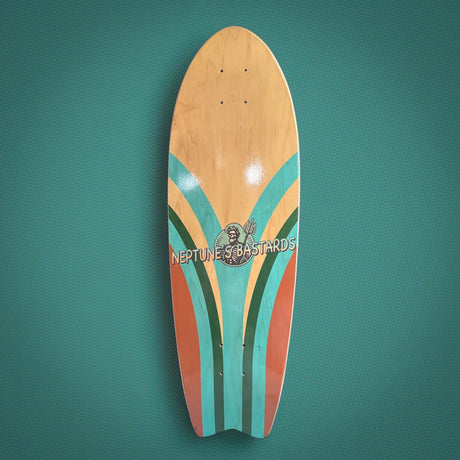 Retro Vibes Fish Skate Deck